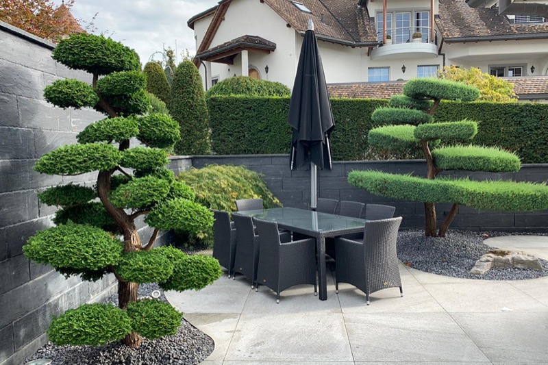 Rattan Gartentisch